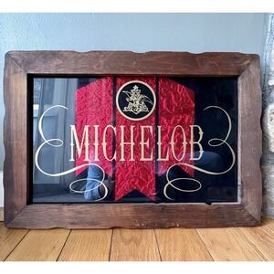 VINTAGE Michelob Beer Since 1896 13X19 Framed Mirror Bar Sign